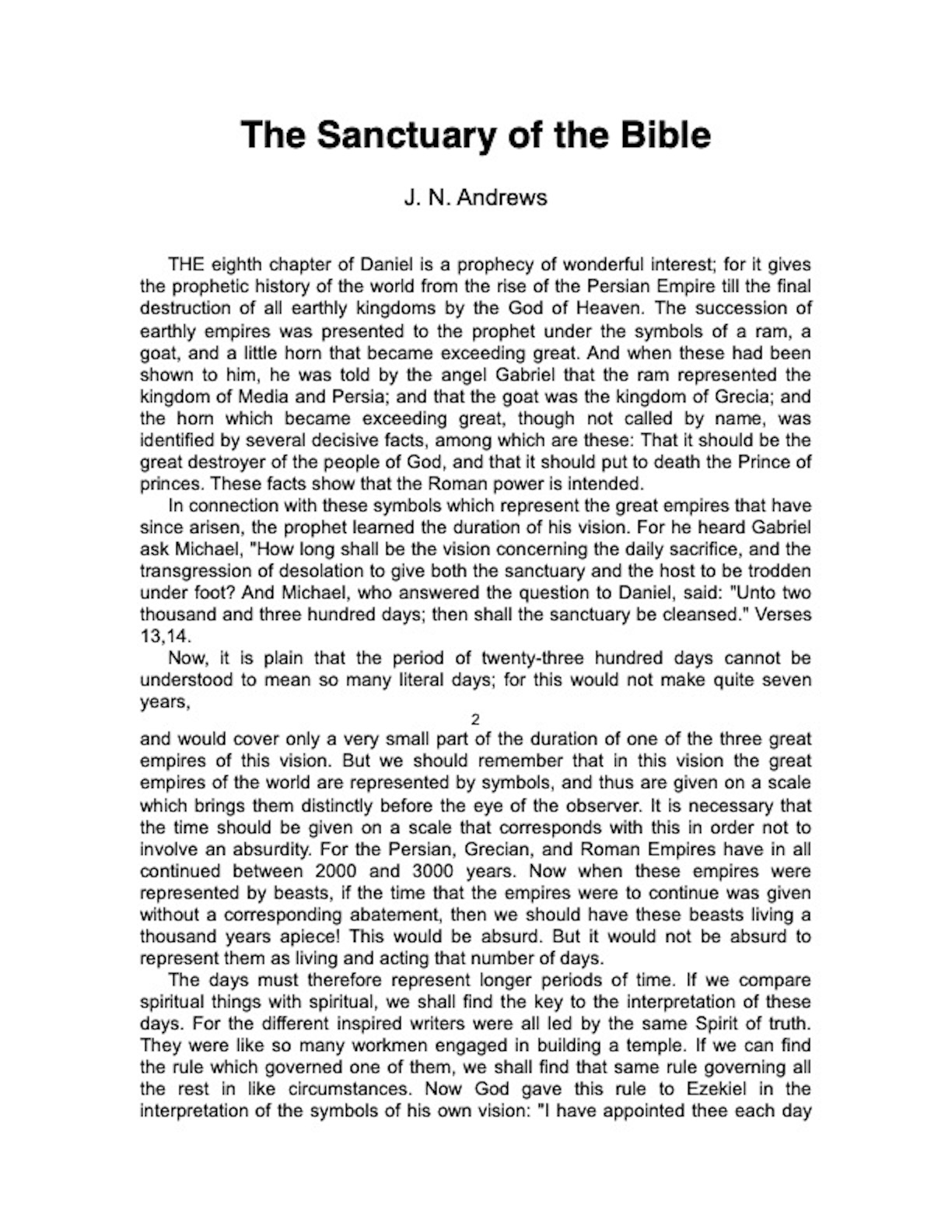 The Sanctuary of the Bible