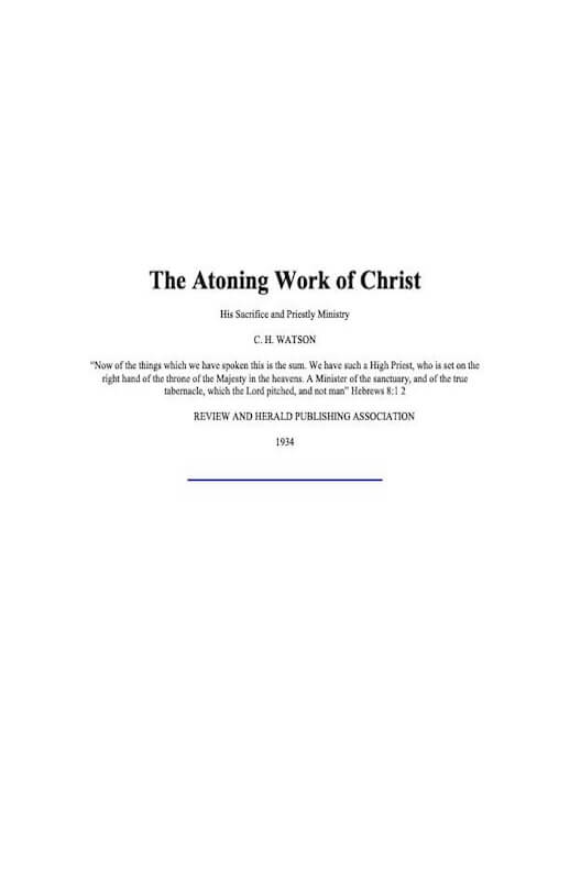 The Atoning Work of Christ